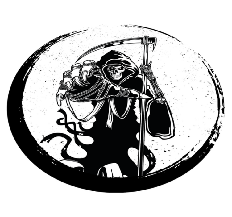 Viikatemies-aihe Halloween vinyylimatto - Tenstickers