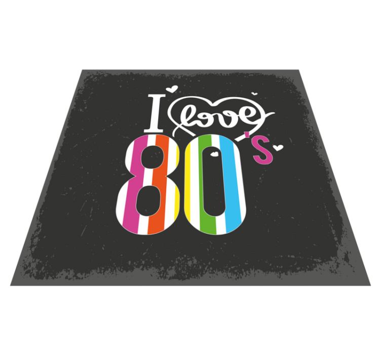 Retro 80-luvun rakkaus mosaiikki vinyylimatto - Tenstickers