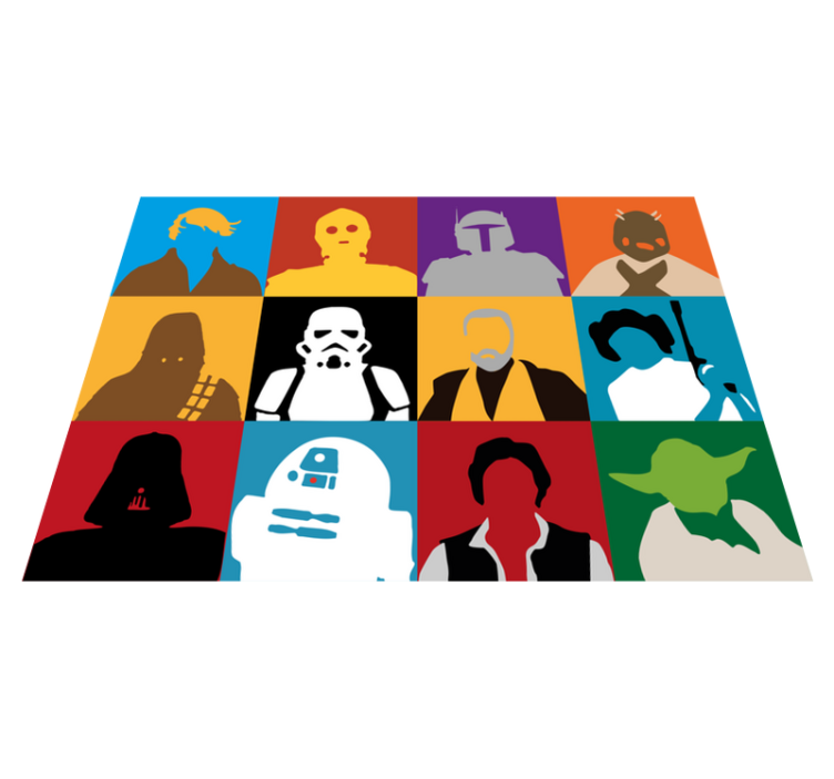 Ikonisten hahmojen siluetteja vinyylimatto - Tenstickers