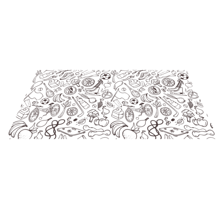 Aktiivisen elämäntavan kuvakkeet vinyylimatto - Tenstickers