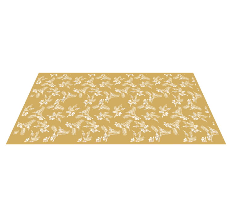 Elegantti kolibrien kukinta luonto vinyylimatto - Tenstickers