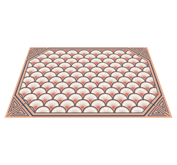 Art deco violetti vaaleanpunainen kuvio laatta vinyylimatto - Tenstickers