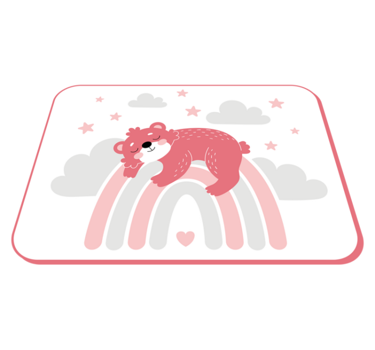 Uninen karhun sateenkaari Vauvan huoneen vinyylimatto - Tenstickers