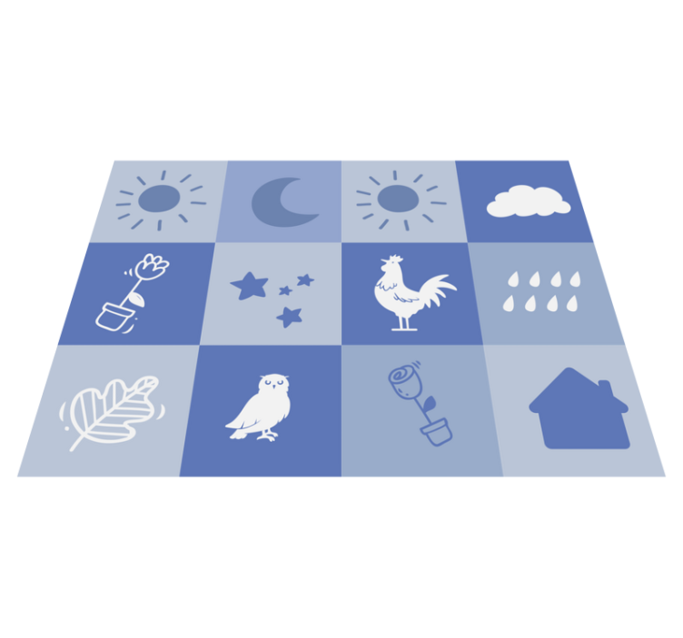 Lastenhuoneen shakkilauta lastenhuone vinyylimatto - Tenstickers