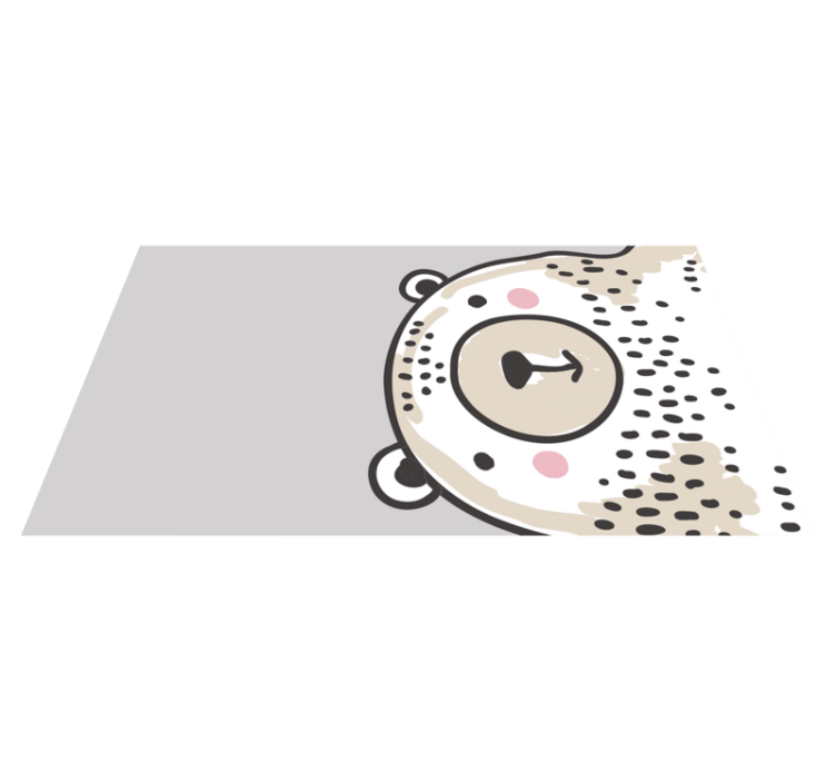 Karhun kasvojen muoto Vauvan huoneen vinyylimatto - Tenstickers