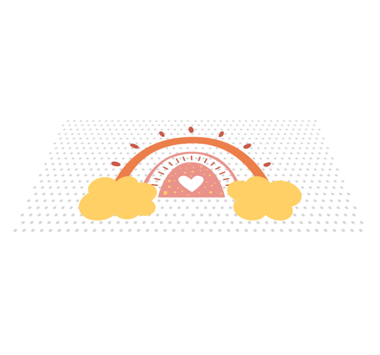 Sateenkaari pilvimaisema Vauvan huoneen vinyylimatto - Tenstickers