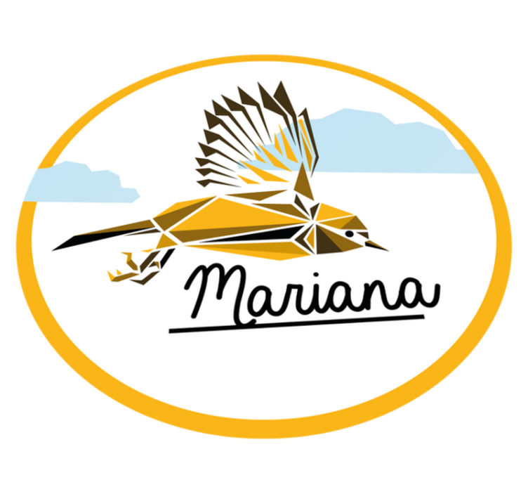 Henkilökohtainen lintu nimi vinyylimatto - Tenstickers