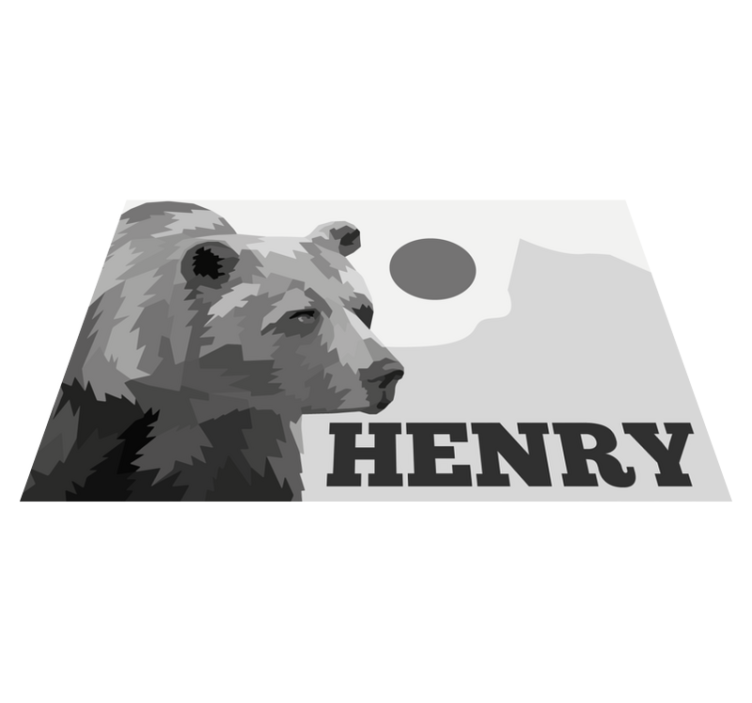 Muokattavissa oleva karhu nimi vinyylimatto - Tenstickers