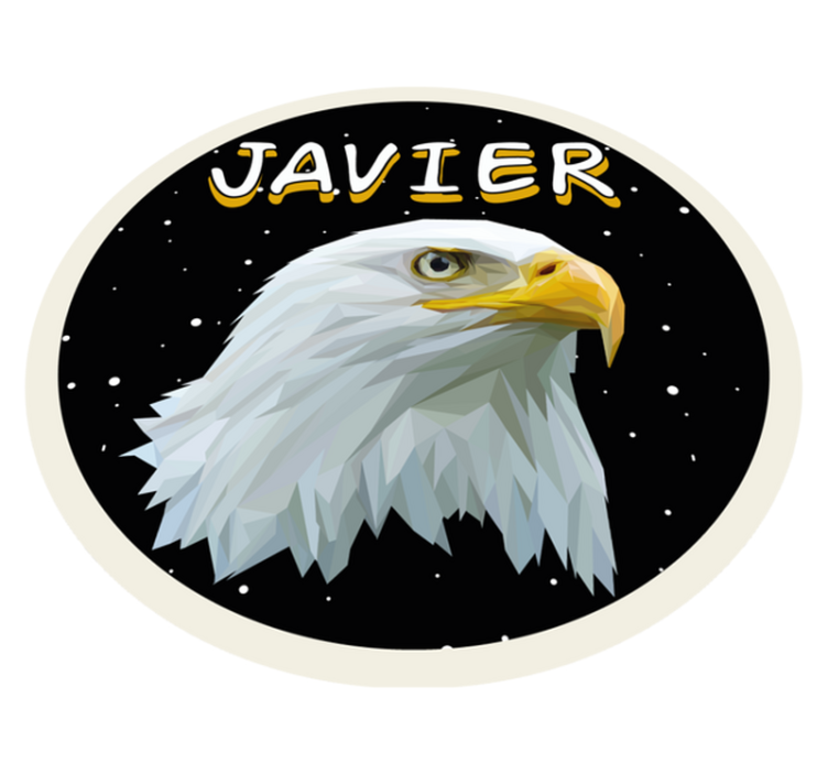 Muokattavissa oleva kotka nimi vinyylimatto - Tenstickers