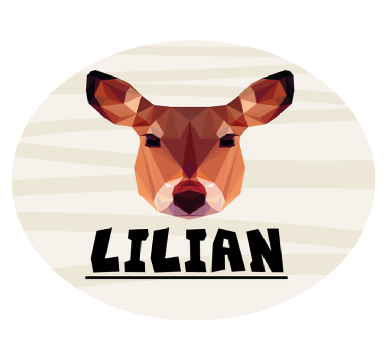 Muokattava peura nimi vinyylimatto - Tenstickers