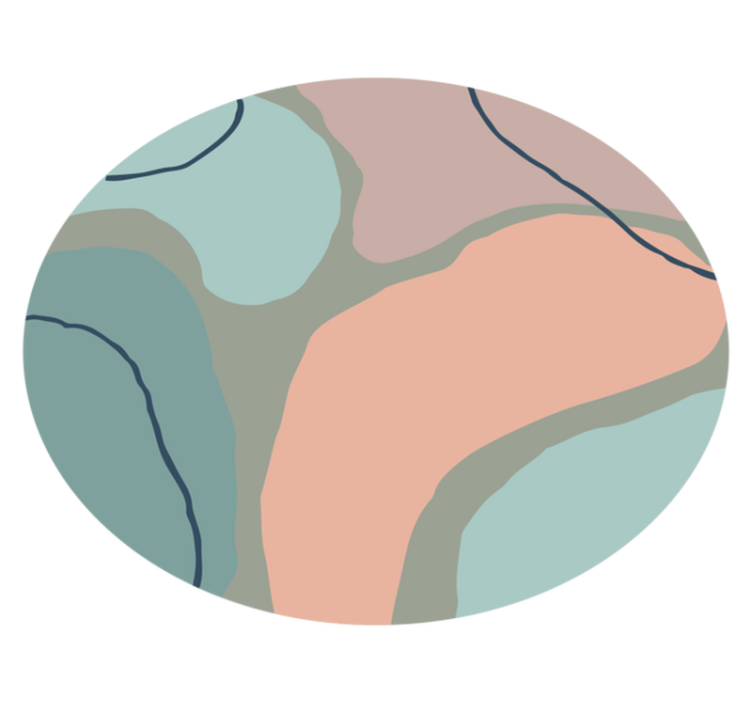 Abstrakteja geometrisia muotoja vinyylimatto minimalistinen - Tenstickers