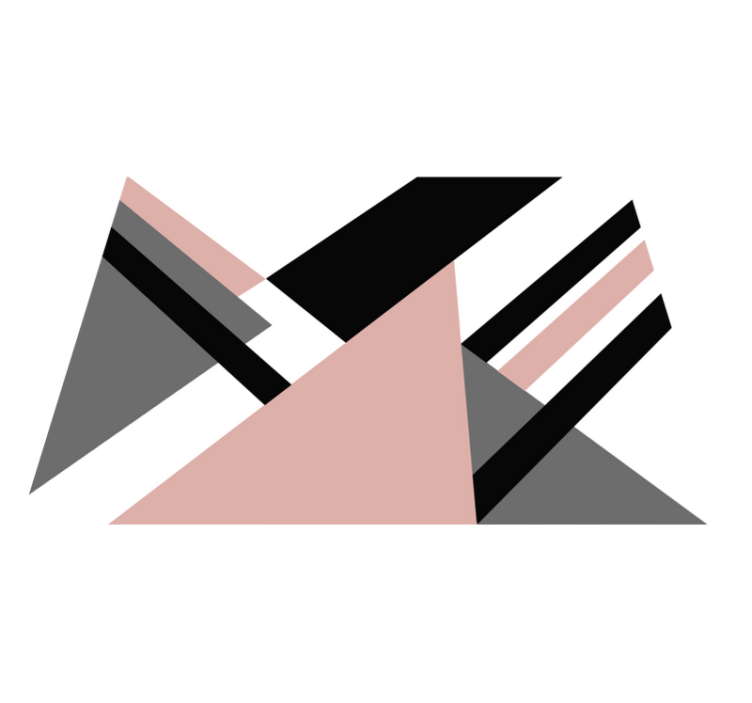 Kulmakontrasti vinyylimatto geometrinen - Tenstickers