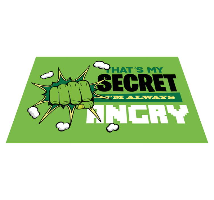 Olen aina vihainen Lisää vinyylimattoja lapsille - Tenstickers