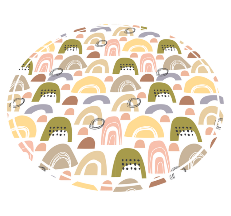 Pohjoismainen sateenkaarikuvio skandinaavinen vinyylimatto - Tenstickers