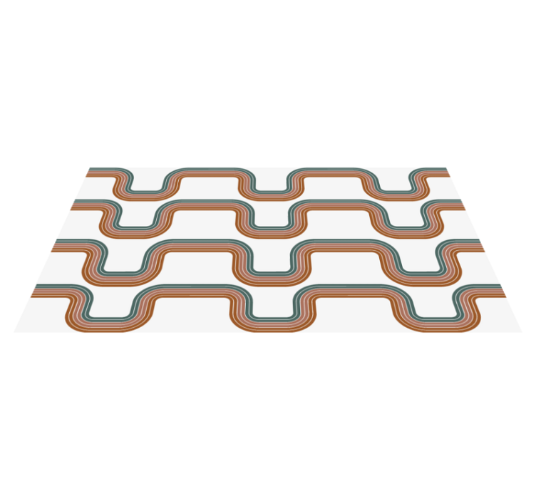 Abstrakteja miniaaltoja vinyylimatto retro - Tenstickers