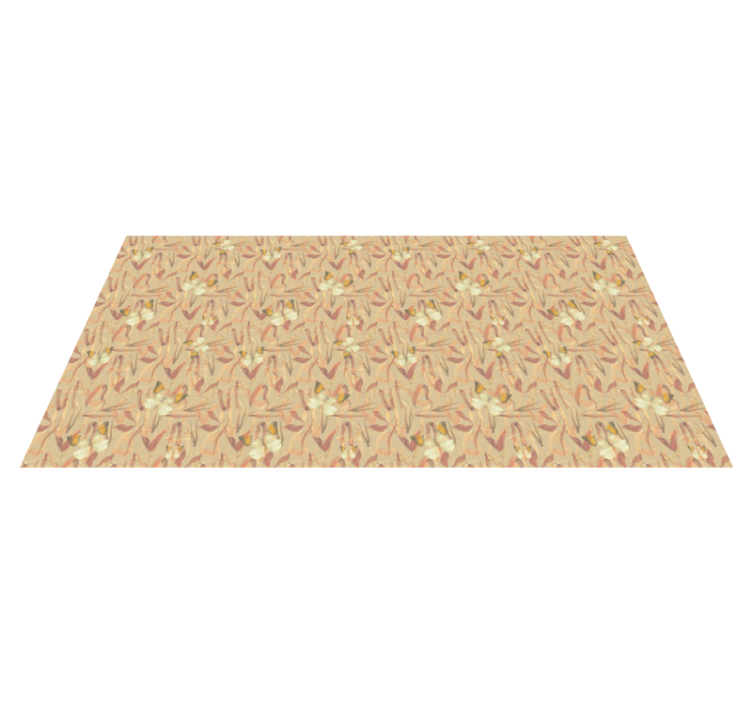 Kukkakuvioinen kokonaisuus olohuoneen vinyylimatto - Tenstickers