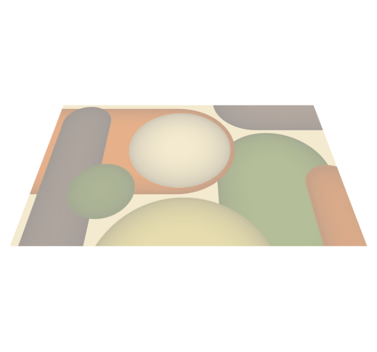 Nykyaikaiset pyöreät kuviot moderni vinyylimatto - Tenstickers