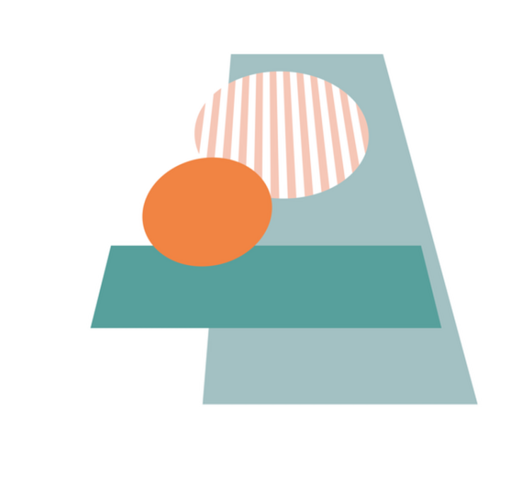 Aurinkoiset geometriset ympyrät moderni vinyylimatto - Tenstickers