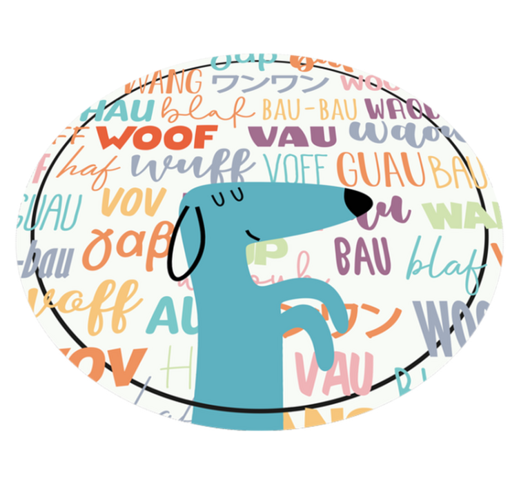 Koiran haukunta eläin vinyylimatto - Tenstickers