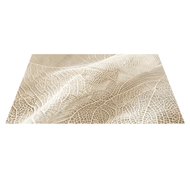 Minimalistiset lehdet beige vinyylimatto - Tenstickers