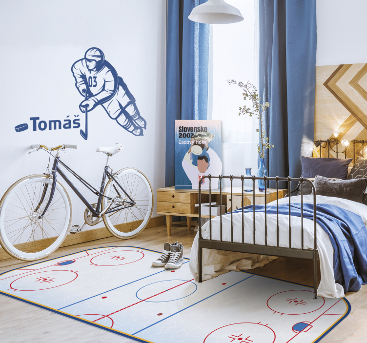 Jääkiekko kenttä vinyylimatto peli - Tenstickers