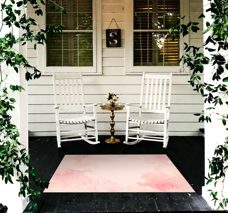 Kukkainen rauhallisuus kukka vinyylimatto - Tenstickers