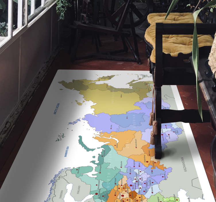 Karttakortti ussr - tai maailmakartta vinyylimatto - Tenstickers