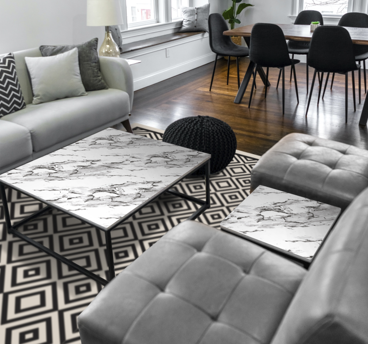 Timanttikuvion leikki geometrinen vinyylimatto - Tenstickers