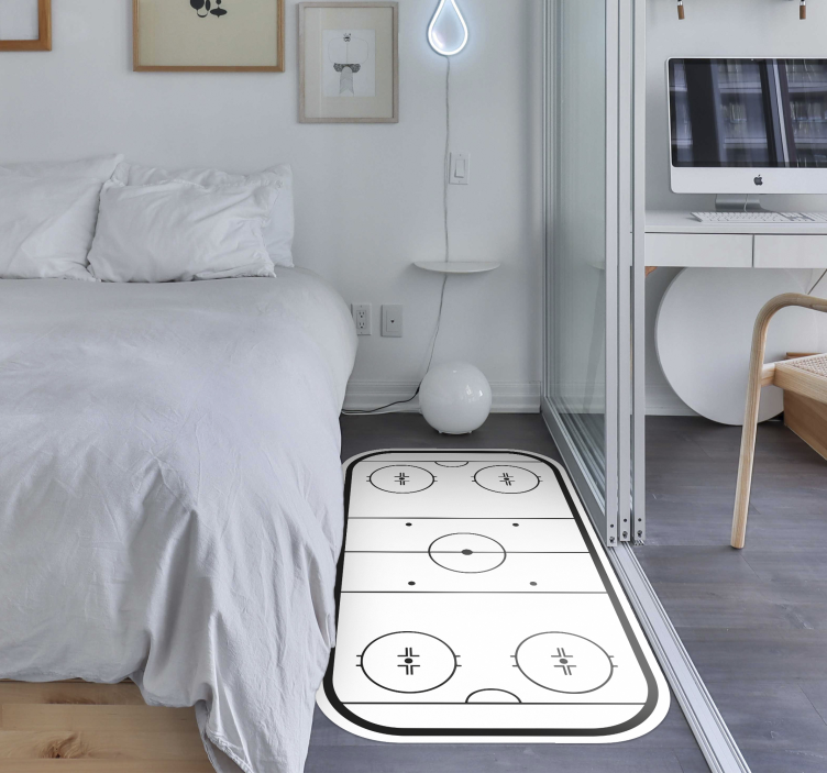 Jääkiekkokaukalo peli vinyylimatto - Tenstickers