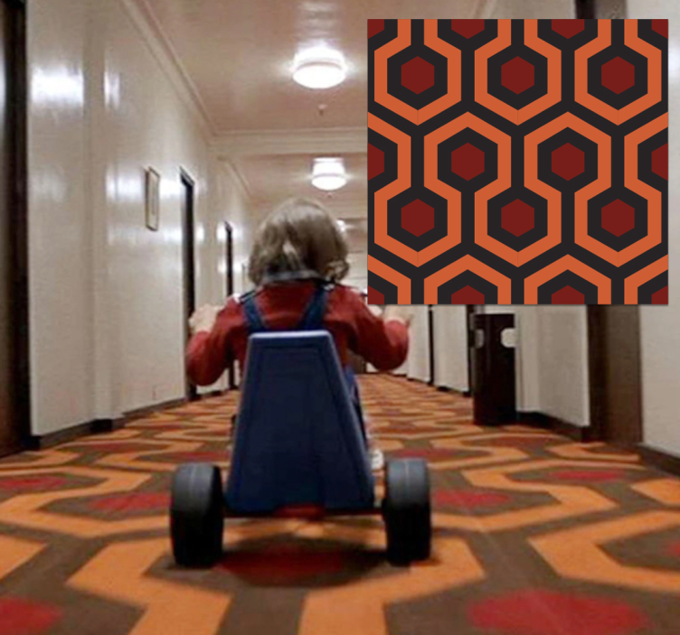 Kiiltävä käytävä geometrinen vinyylimatto - Tenstickers