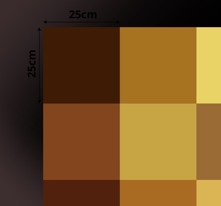 Sininen ruudullinen kuvio vinyylimatto geometrinen - Tenstickers