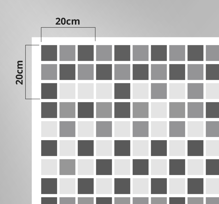 Harmaan sävyjä kylpyhuoneen vinyylimatto - Tenstickers