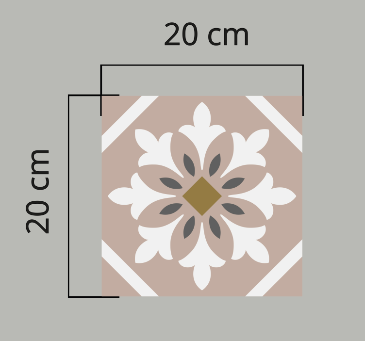 Ruskea satunnainen laatta keittiön matto - Tenstickers