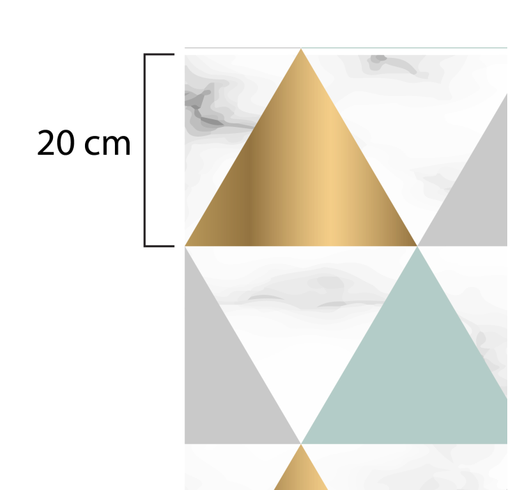 Geometrinen kolmion mosaiikki vinyylimatto geometrinen - Tenstickers