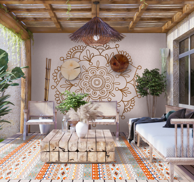 Boheemi tyylinen kuvio etninen vinyylimatto - Tenstickers