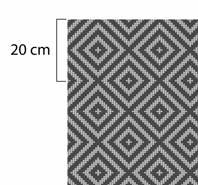 Harmaa kuviollinen laatta vinyylimatto keittiöön - Tenstickers