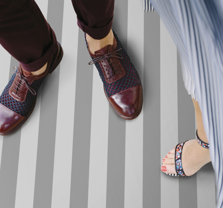 Pystyraitoja "hamptons" kuvio vinyylimatto raidallinen - Tenstickers