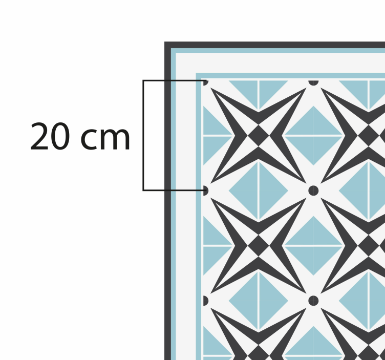 Tähden sininen aihe mosaiikki vinyylimatto - Tenstickers