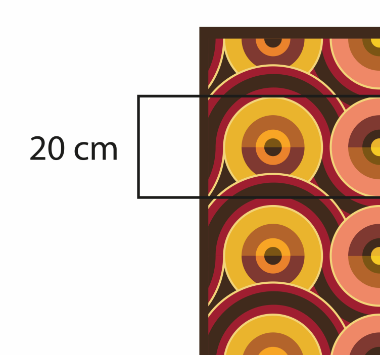 70-luvun pop vanhat ympyräkuviot vinyylimatto retro - Tenstickers