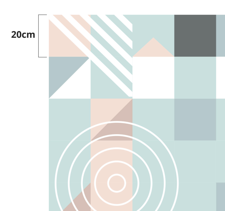 Abstrakti motiivi geometrinen vinyylimatto - Tenstickers