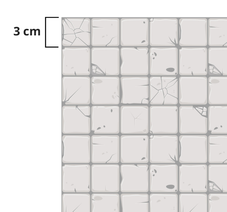 Vanha valkoinen laatta seinä vinyylimatto olohuoneeseen - Tenstickers