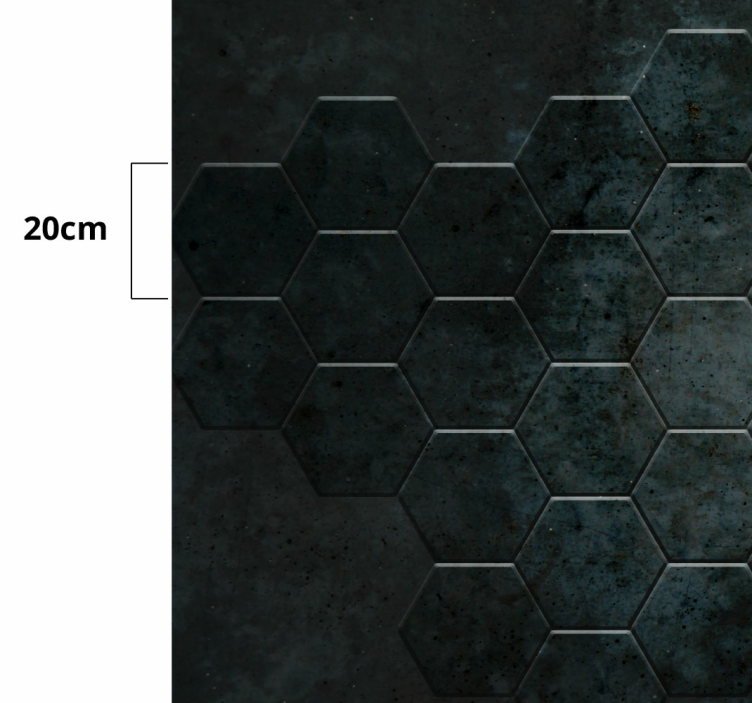 Kuusikulmainen kuvio kaakeli vinyylimatto - Tenstickers