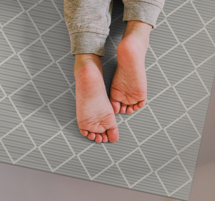 Timanttikuvioinen pinta olohuoneen vinyylimatto - Tenstickers