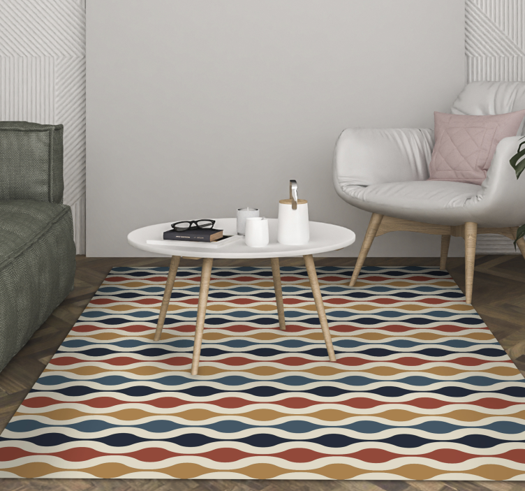 70-luvun aalto vinyylimatto retro - Tenstickers