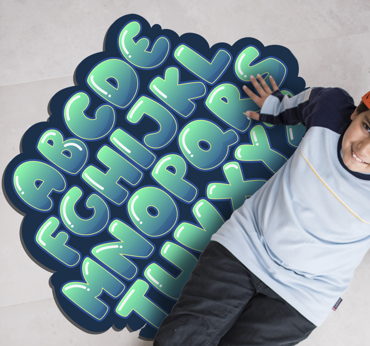 Upea aakkoset kuplia vinyyli matto - Tenstickers