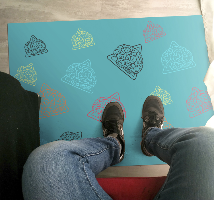 Abstrakteja aivokuvioita Lisää vinyylimatto lapsille - Tenstickers