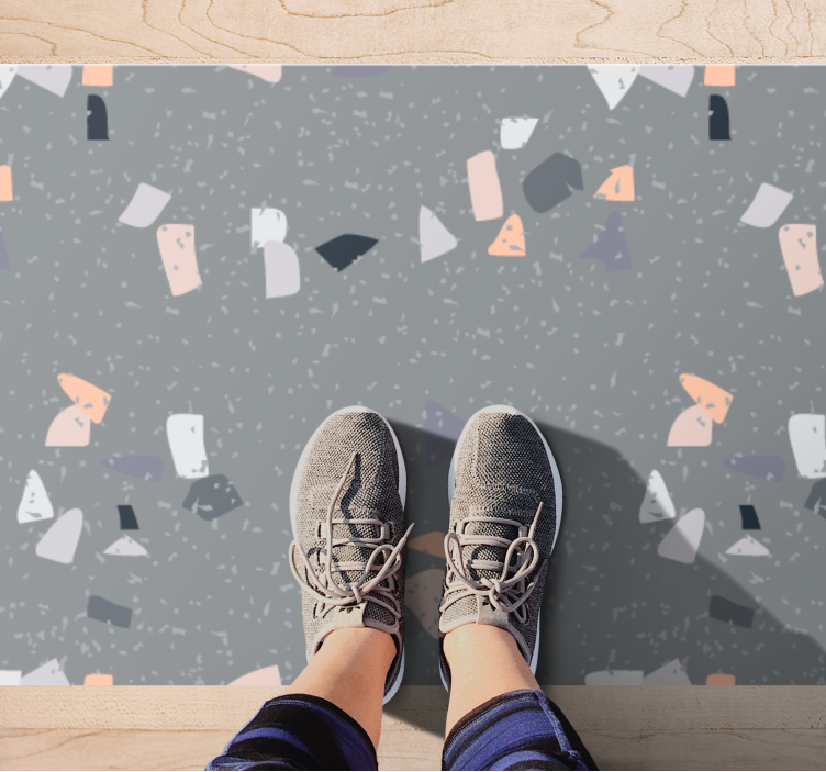 Abstrakteja hahmoja marmori vinyylimatto - Tenstickers