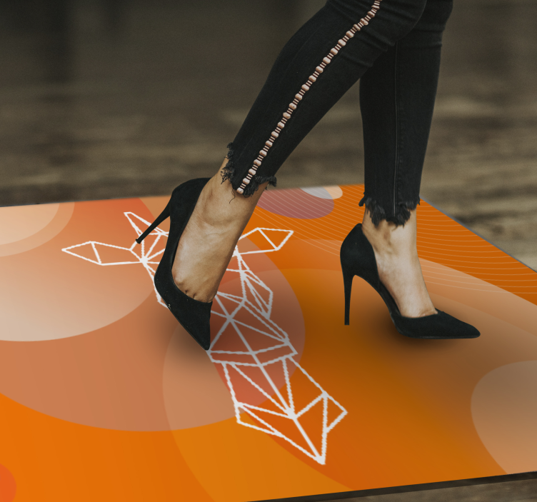 Abstrakteja geometrisia kuvioita moderni vinyylimatto - Tenstickers