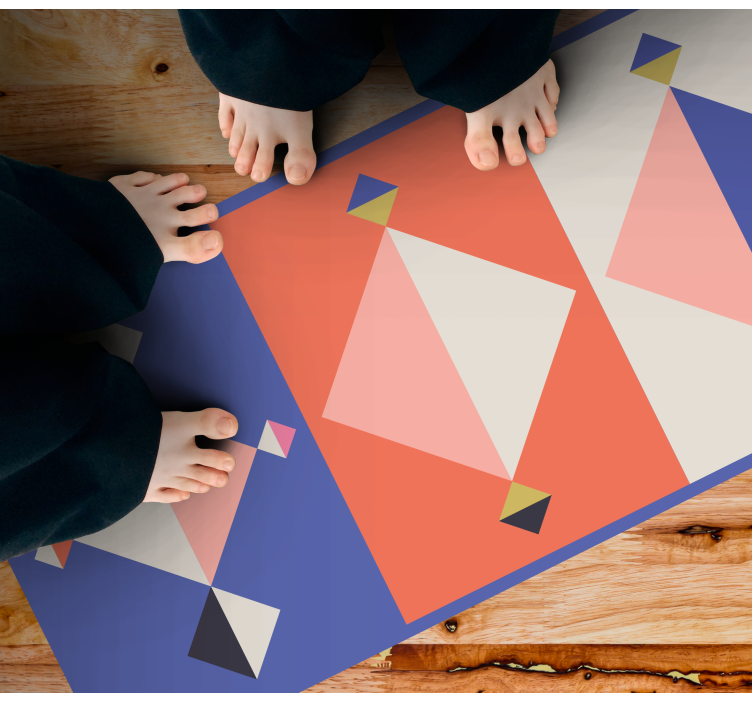 Abstrakteja moderneja muotoja geometrinen vinyylimatto - Tenstickers