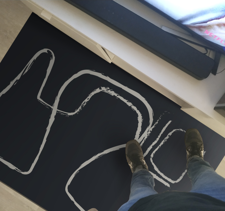 Abstrakteja viivakuvioita minimalistinen vinyylimatto - Tenstickers